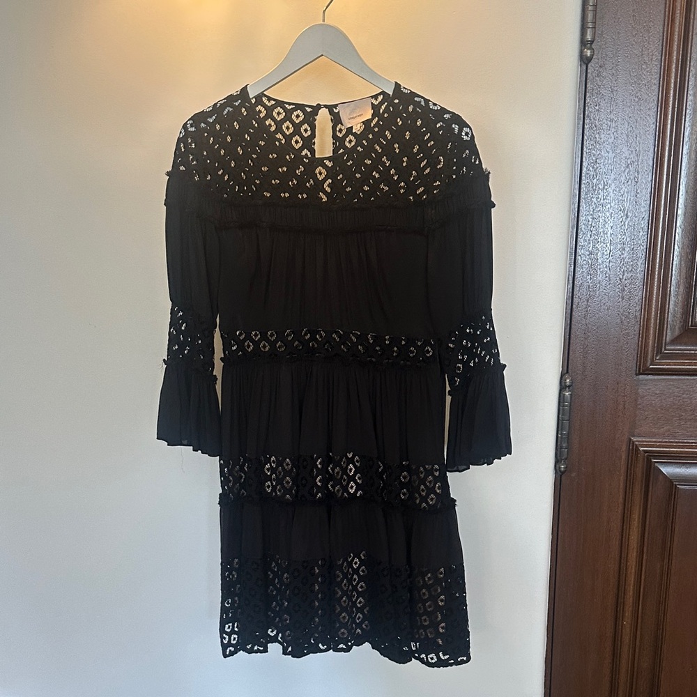 Cinq à Sept Black Long Sleeve Dress